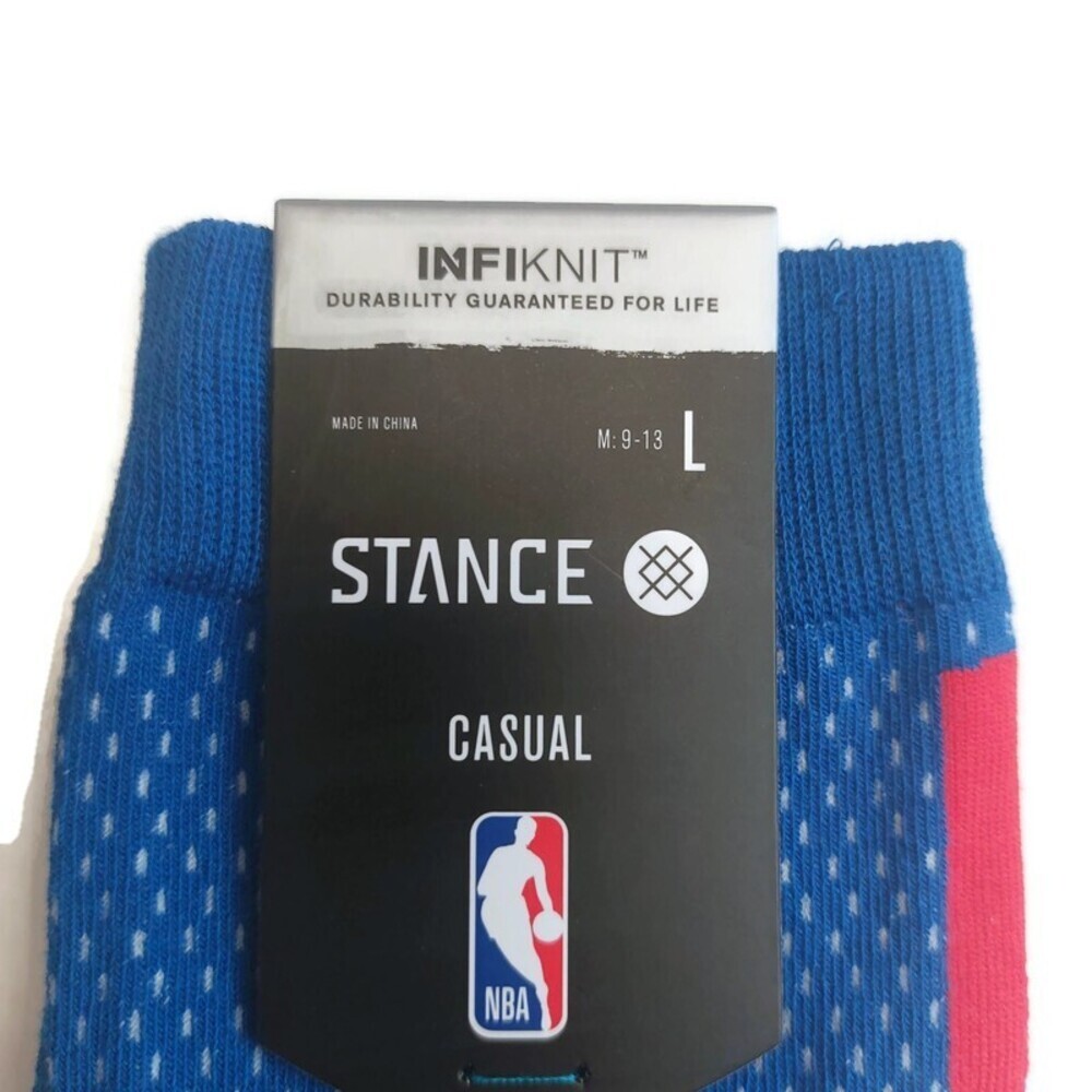 Stance Mens L (9-13) Los Angeles Clippers Shortcut 2 Infiknit Casual Crew Socks - Picture 3 of 6